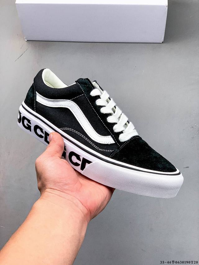 Vulcanized genuine label! Vans Old Skool classic low-top casual all-match skateb