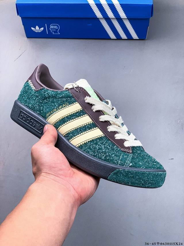 half size! Brain Dead x Adidas Forest Hills retro low-top sneakers 0630115X24 D