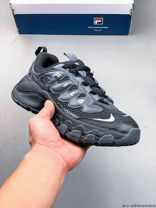 Company level! Fila 2025 summer new mushroom shoes thick-soled height-enhancing
