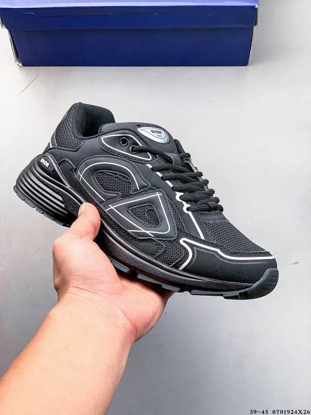 Dior B30 Retro Breathable All-match Casual Shoes B30 uses fine leather and mesh