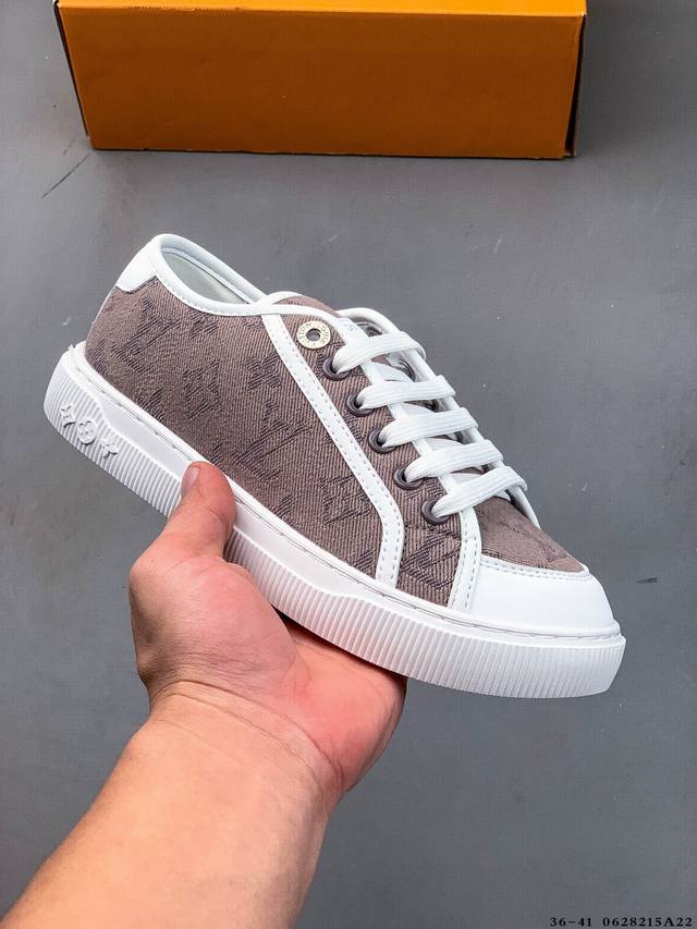 Lv Trainer Sneaker Louis Vuitton new women's denim canvas casual shoes 0628215A2