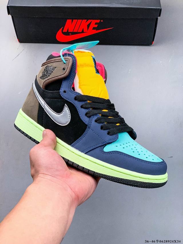 Company-level top layer! Air Jordan 1 high-top trendy cushioning sports casual