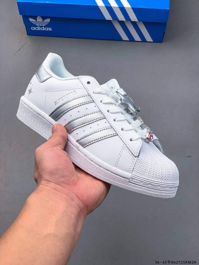 Company level! Adidas Superstar shell head classic versatile casual sneakers 06