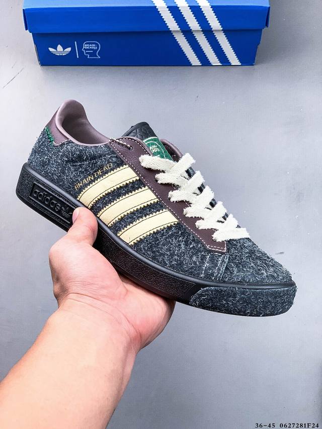 half size! Brain Dead x Adidas Forest Hills retro low-top sneakers 0627281F24 D