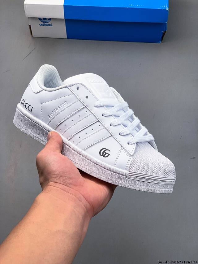 Company level! Adidas Superstar shell head classic versatile casual sneakers 06