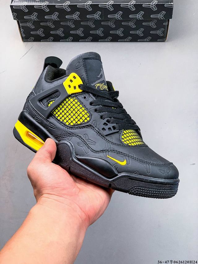 2nd layer real label! Air Jordan 4 Aj4 mid-top retro casual sports culture baske