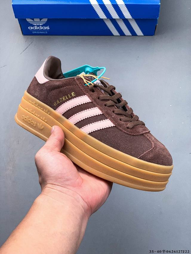 Company level! Adidas Gazelle Bold W thick bottom low top retro versatile casua