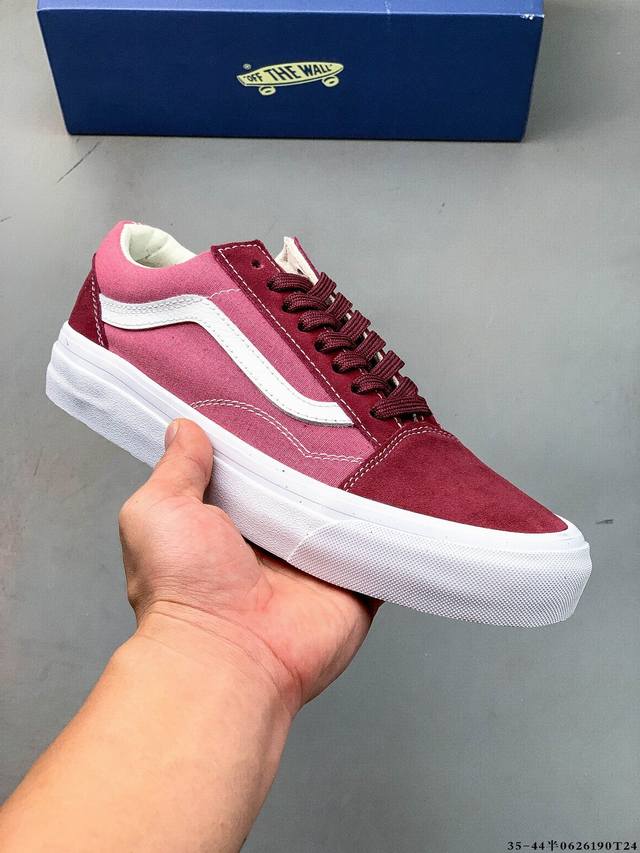 Vulcanized genuine label! Vans Old Skool classic low-top casual all-match skateb