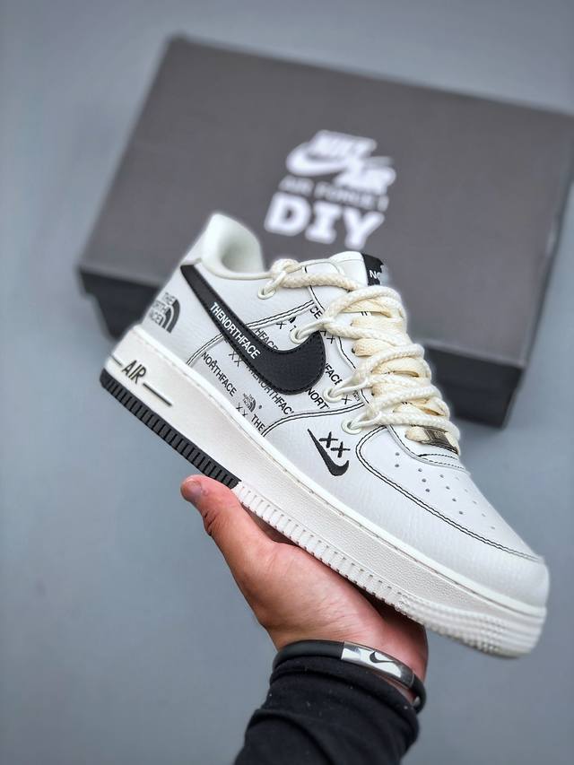 Nike Air Force 1 Low 07 X Balenciaga White and black straps with small hooks Ori