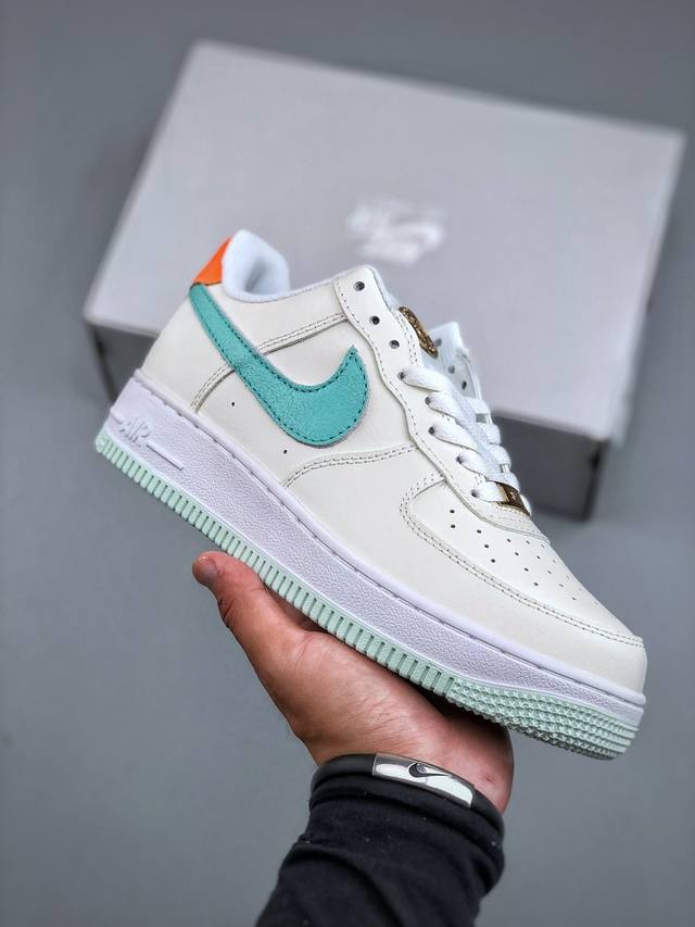 Today's special offer Nike Air Force 1 Low "Colorblock Beige Mint Blue Orange" A