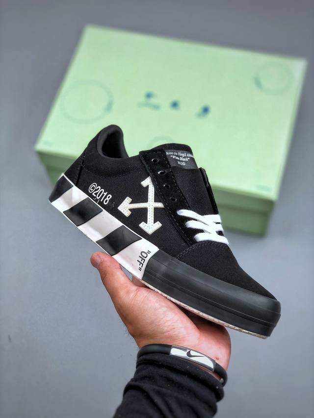 Off-White Vulcanized Striped Low Top Trendy low-top fashion sneakers Size: 36-47