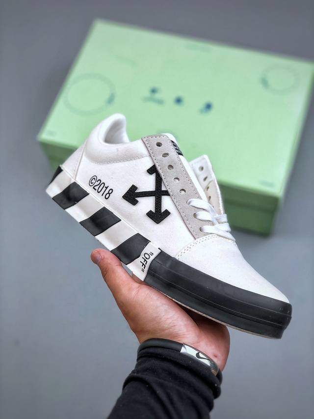 Off-White Vulcanized Striped Low Top Trendy low-top fashion sneakers Size: 36-47