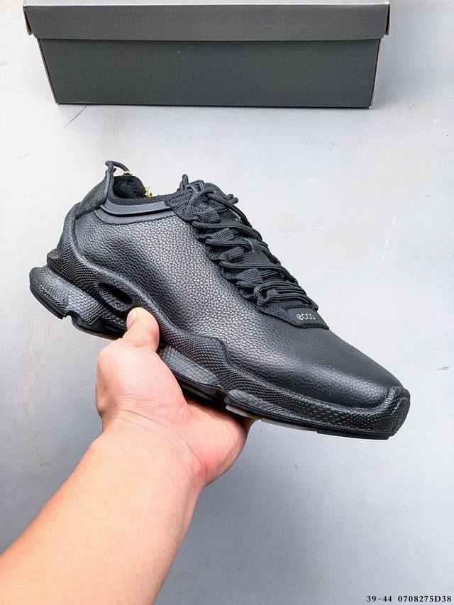 Company level! Ecco Golf S-Three Leather Breathable City Leisure Walking Shoes 0