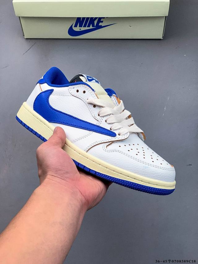 half size! Nike Air Jordan Low 1 Jordan 1 low-top inverted hook classic casual