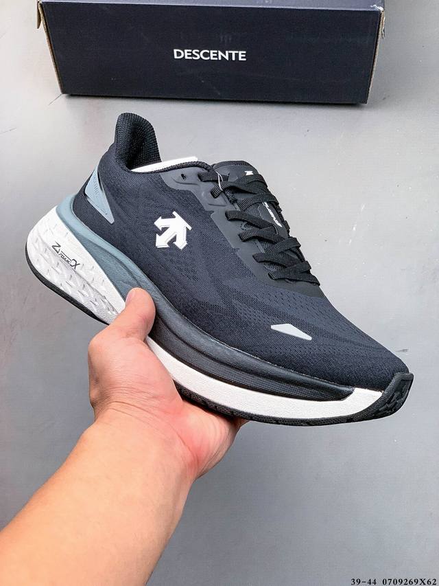 Company level! Descente Enerzite stylish non-slip low-top running shoes Knitted