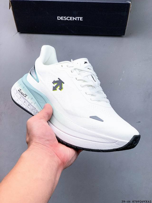 Company level! Descente Enerzite stylish non-slip low-top running shoes Knitted