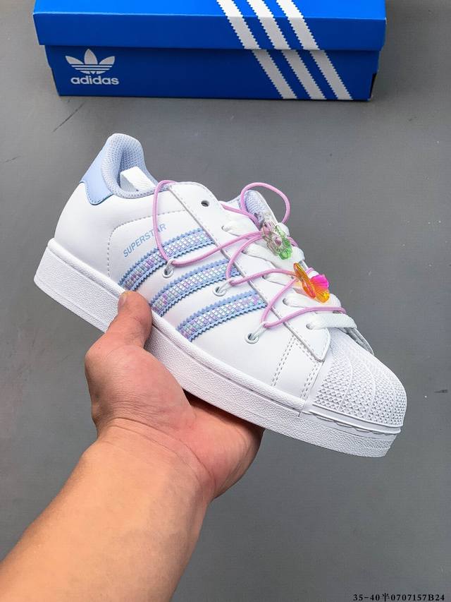Company level! Adidas Superstar shell head classic versatile casual sneakers 07