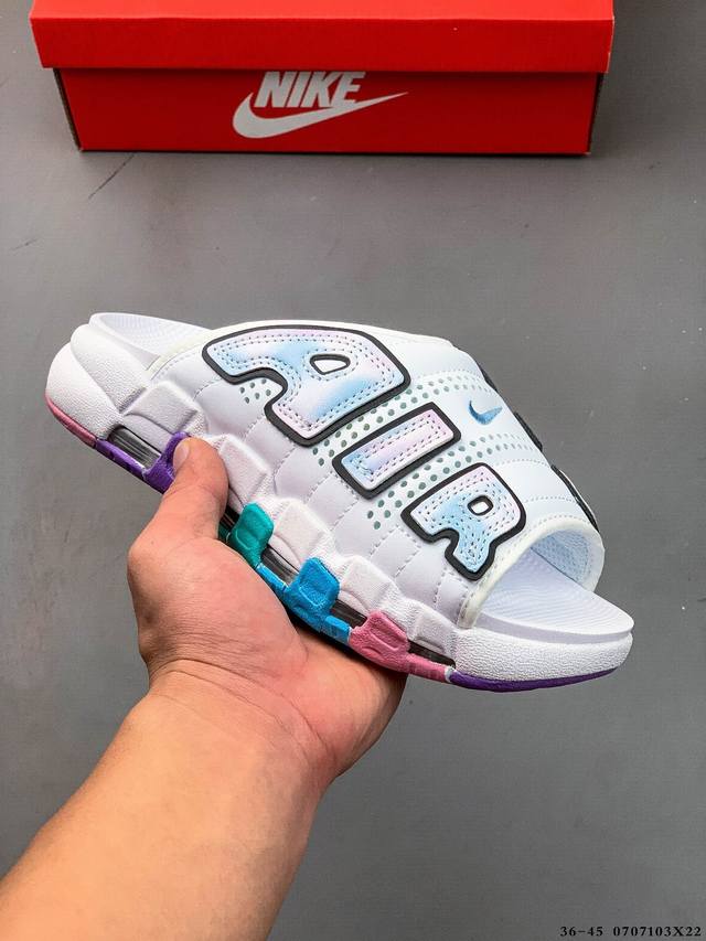 Nike Air More Uptempo Slide Pippen slippers Dv2132-001 Inspired by the graffiti