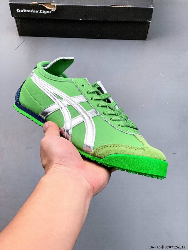 picture collection Asics Onitsuka Tiger Asics leather original four-link tag mid