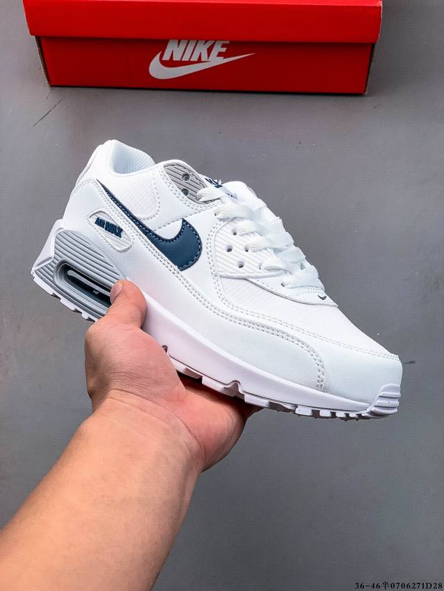 Company level! Nike Wmns Nike Air Max 90 Oreo Half Palm Air Cushion Full Leathe