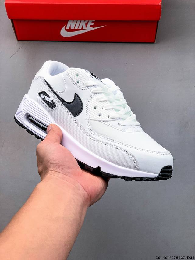 Company level! Nike Wmns Nike Air Max 90 Oreo Half Palm Air Cushion Full Leathe