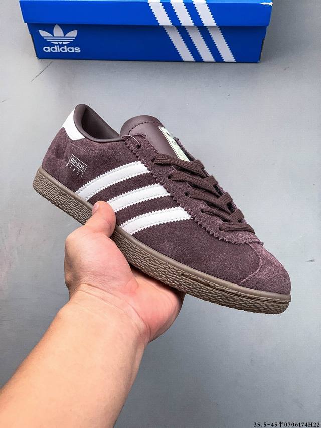 Adidas Stadt classic suede thin-soled sneakers T-toe shoes Leather and suede cl