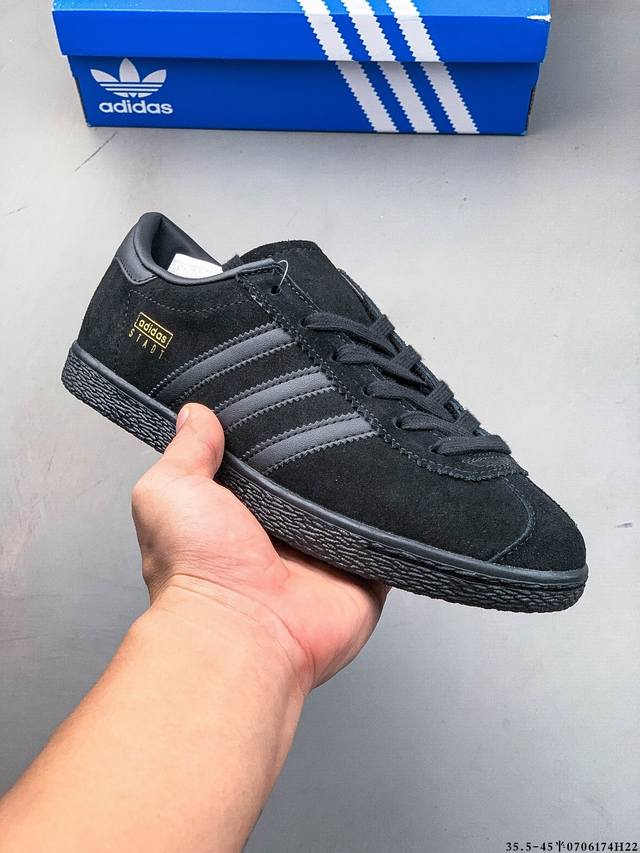 Adidas Stadt classic suede thin-soled sneakers T-toe shoes Leather and suede cl