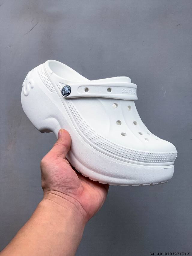 Crocs Crocs Bella hole shoes beach shoes closed toe thick bottom slippers beach