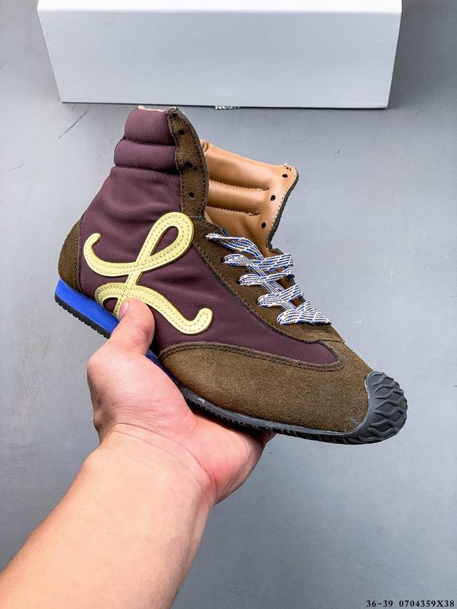 Company level! Loewe Ballet Runner series Loewe high-top Forrest Gump retro sty