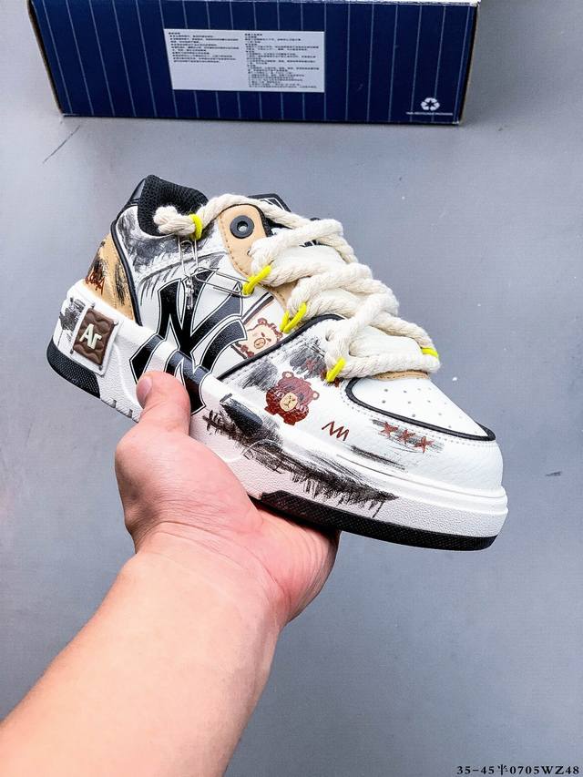 Corporate level [custom sneakers] Mlb New York Yankees trend code street graffi