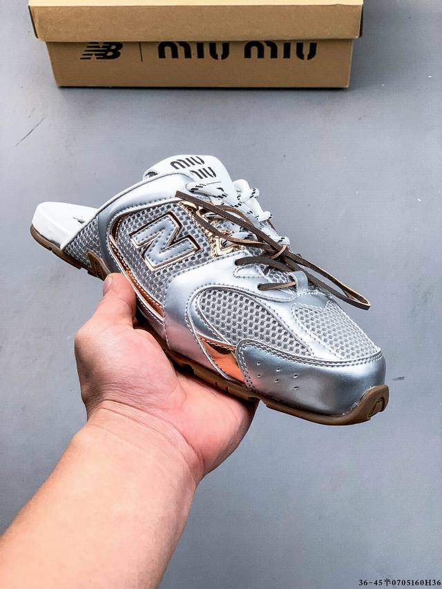 Company Level! Miu Miu X New Balance 530 Mules The new thin-soled half-shoes bas