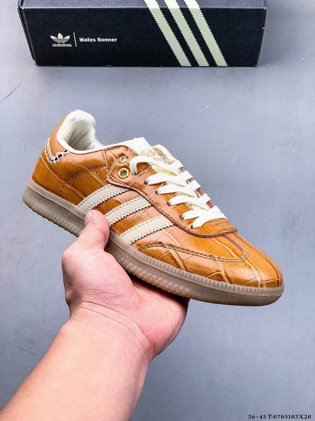 half size! Wales Bonner x Samba Og German training shoes retro low-top casual s