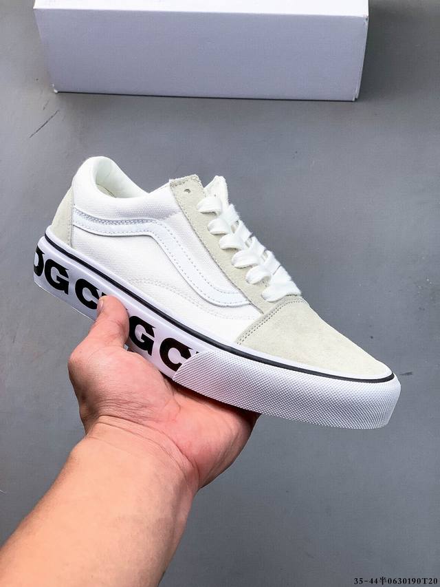 Vulcanized genuine label! Vans Old Skool classic low-top casual all-match skateb