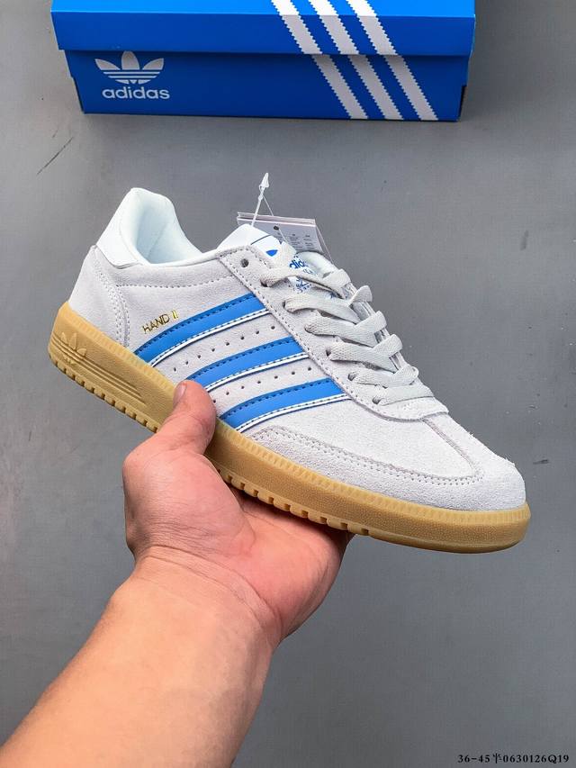 Adidas Hand 2 Adidas classic retro casual sneakers The whole shoe is made of sue