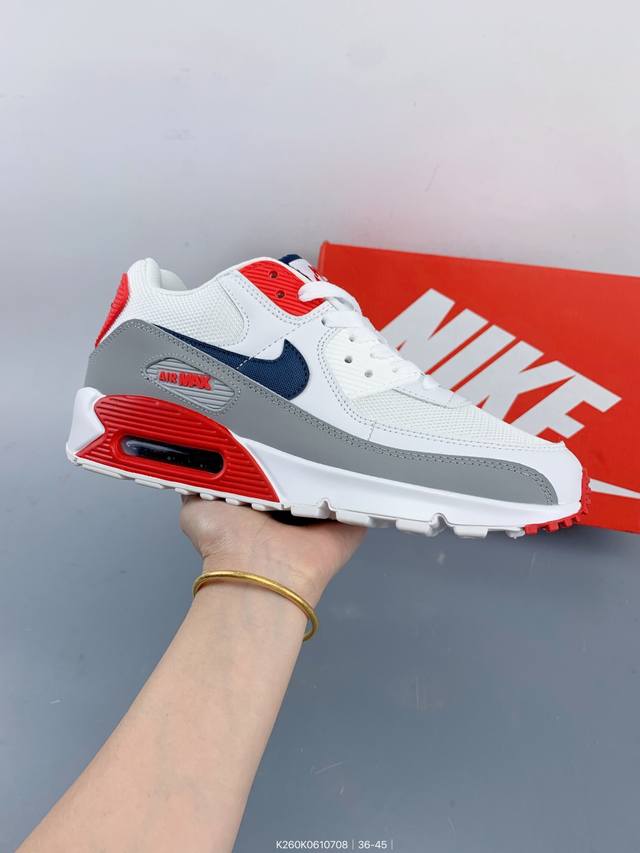 Nike Air Max 90 Premium Half Palm Air Cushion Retro Sports Leisure Jogging Shoe