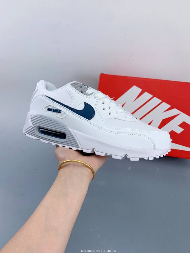 Nike Air Max 90 classic retro small air cushion running shoes The upper is made