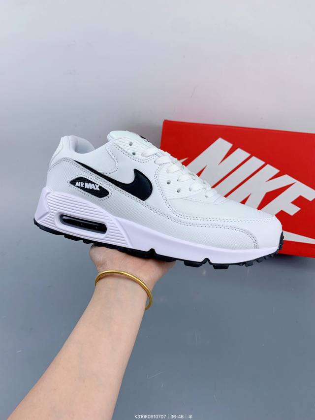 Nike Air Max 90 classic retro small air cushion running shoes The upper is made