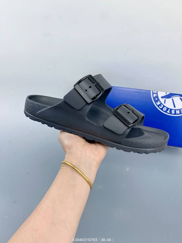 Genuine Birkensto half-slipper sandal series Double buckle metal buckle design d