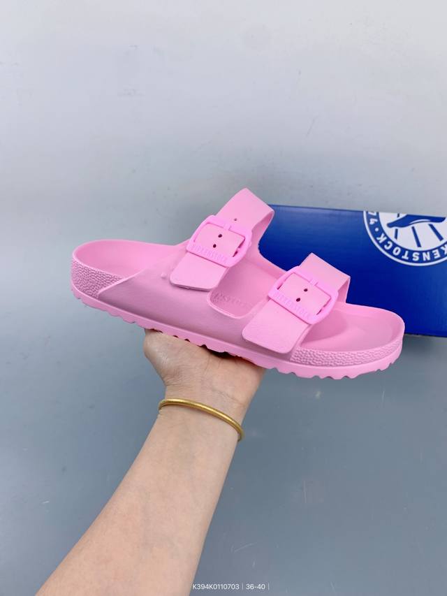 Genuine Birkensto half-slipper sandal series Double buckle metal buckle design d