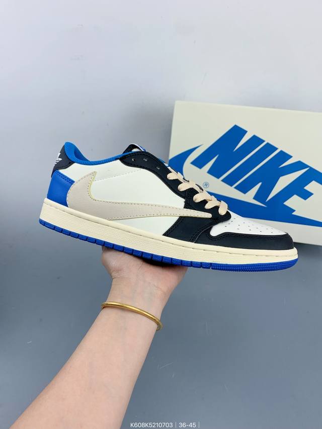 Aj1 Travis Scott X Air Jordan 1 "Reverse Mocha" Aj1 Joe 1 Ts Lightning Joint Inv