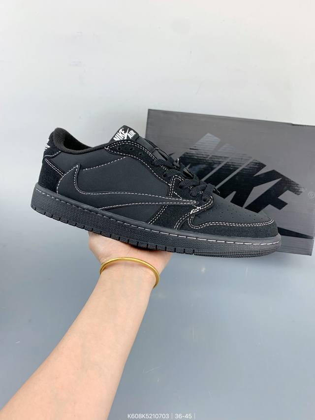 Aj1 Travis Scott X Air Jordan 1 "Reverse Mocha" Aj1 Joe 1 Ts Lightning Joint Inv