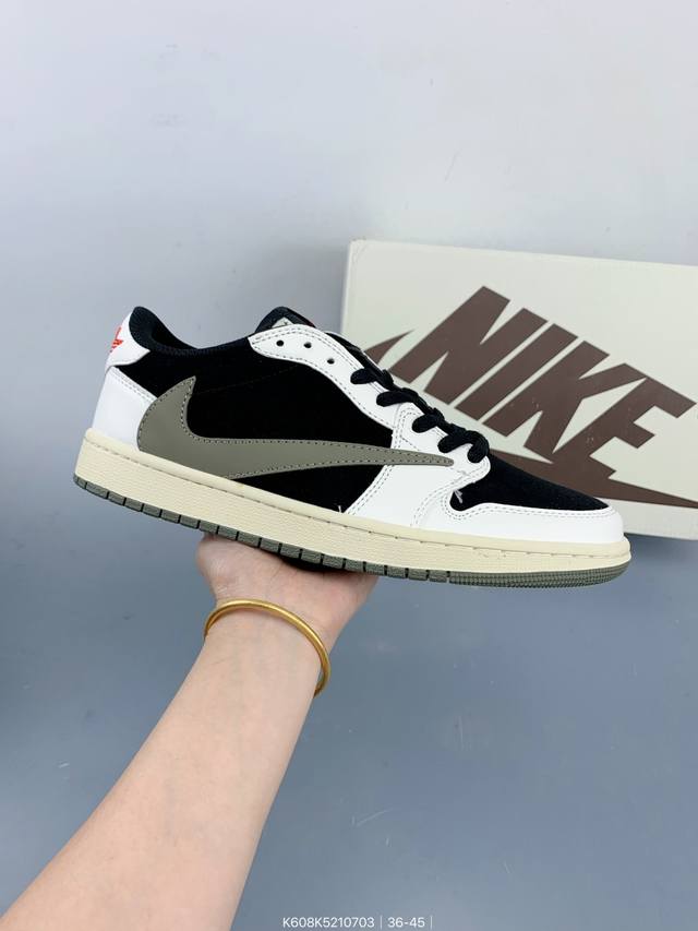 Aj1 Travis Scott X Air Jordan 1 "Reverse Mocha" Aj1 Joe 1 Ts Lightning Joint Inv