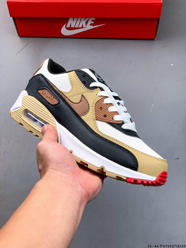 Company level! Nike Wmns Nike Air Max 90 Oreo Half Palm Air Cushion Full Leathe