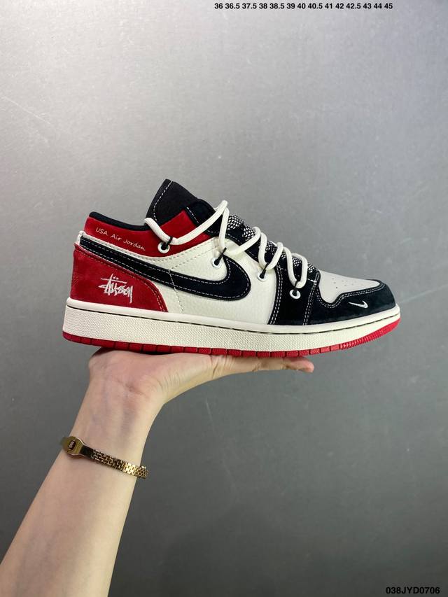 Company-level Air Jordan Aj1 Low series custom color matching Wg8850-012 Origin
