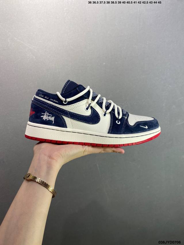 Company-level Air Jordan Aj1 Low series custom color matching Wg8850-012 Origin