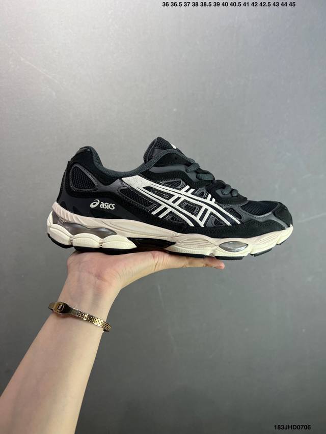 Company-level Asics Gel-Nyc breathable mesh upper with some synthetic leather m