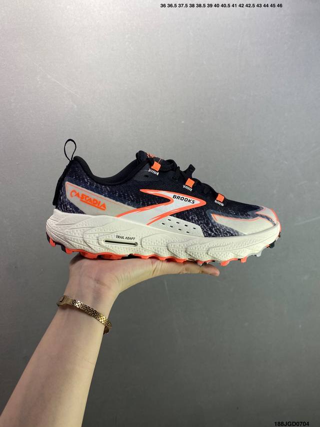 Corporate-level Brooks Cascadia 18 sports shoes, shock-absorbing running shoes,