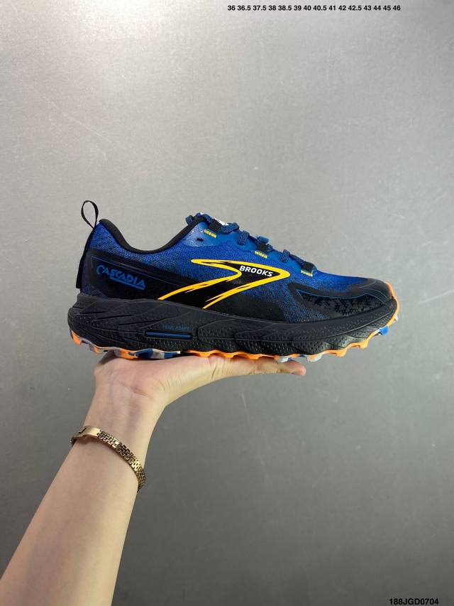 Corporate-level Brooks Cascadia 18 sports shoes, shock-absorbing running shoes,