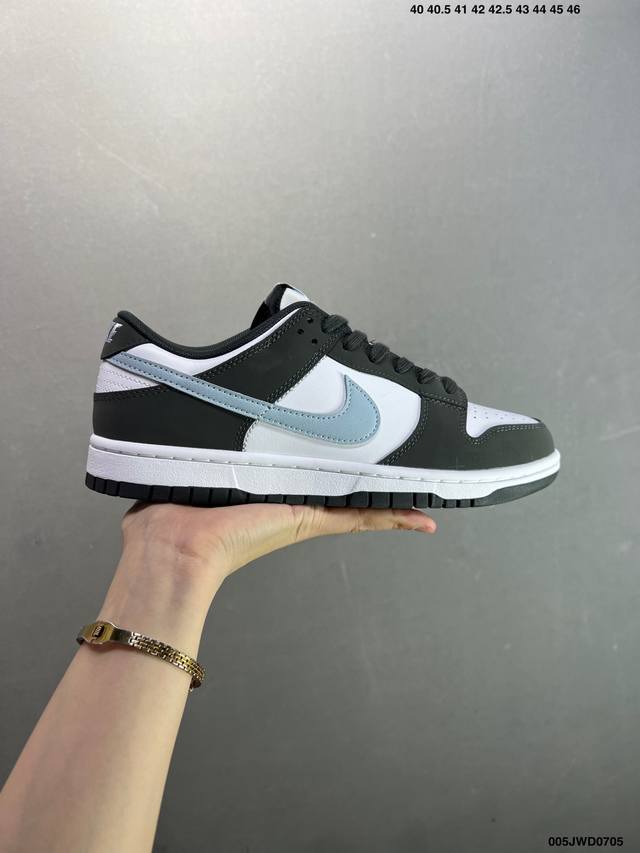 Corporate Nike Dunk Low Black White Blue This model is designed with a simple a