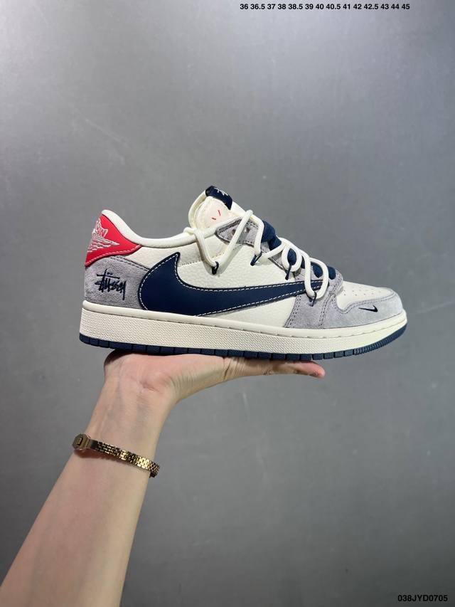 Company-level Air Jordan Aj1 Low series custom color matching Wg8850-012 Origin